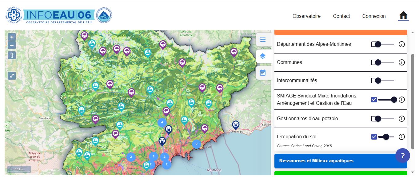 Observatoire de la ressource en eau. Site d'information partagée.