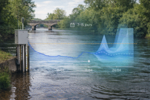 IA en hydrologie : station de mesure du débit sur une rivière avec analyse prédictive des débits d’eau