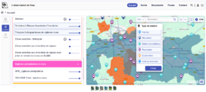 Observatoire de l’eau Aquasys avec cartographie interactive et filtres de données